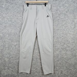 Adidas Climalite Men's Athletic Pants Size L Lt Gray Baseball Softball Polyester